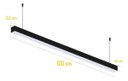 Ver imagem 3 de Luminária Led Linear Pendente Perfil 35x35mm 1 Metro 24w - Branco - 3000k