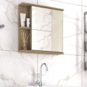 Ver imagem 1 de Armário Espelheira Banheiro Santana 50cm 1 Porta 1 Nicho