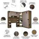 Ver imagem 2 de Guarda Roupa Solteiro Modulado Cp03 Delphi Avelã/cinnamon L01- Mpozenato