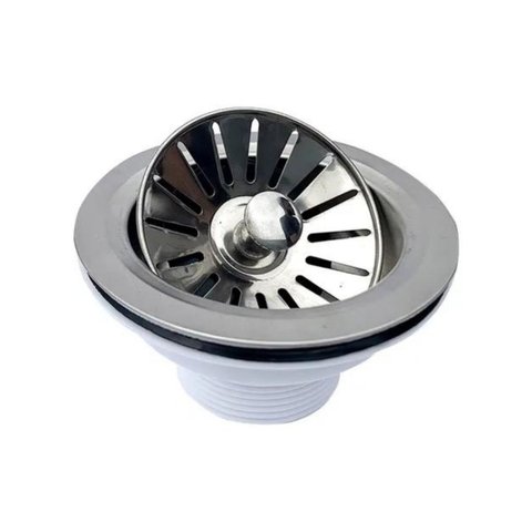 Kit 2 Valvulas Americana Pias Cubas Tanques 3 1/2 Ralo Inox