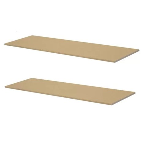 Kit 2 Prateleiras Reta MDF Cru