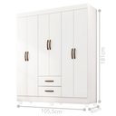 Ver imagem 4 de Guarada Roupa Casal com 6 Portas Guararapes Branco Brilho