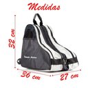 Ver imagem 3 de Bolsa para Patins com Alça e 3 Divisórias Reforçada Preta