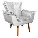 Ver imagem 4 de Kit 02 Poltronas Opala Corano Pés Palito Castanho D\'rossi Branco