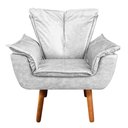Ver imagem 2 de Kit 02 Poltronas Opala Corano Pés Palito Castanho D\'rossi Branco