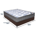Ver imagem 3 de Cama Box e Colchão Iso Superpocket Molas Ensacadas Casal Ortobom: Marrom