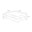 Ver imagem 4 de Cama Box Baú Queen 158 Tecido Sintético Marrom com Colchão Espuma D33 One Face Preto