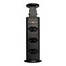 Torre Tomada Retrátil Multiplug Embutir Mesa Granito Preta - 1