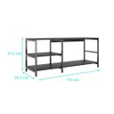 Ver imagem 2 de Rack Estilo Industrial Brooklin 115 para TV 40 Polegadas Preto