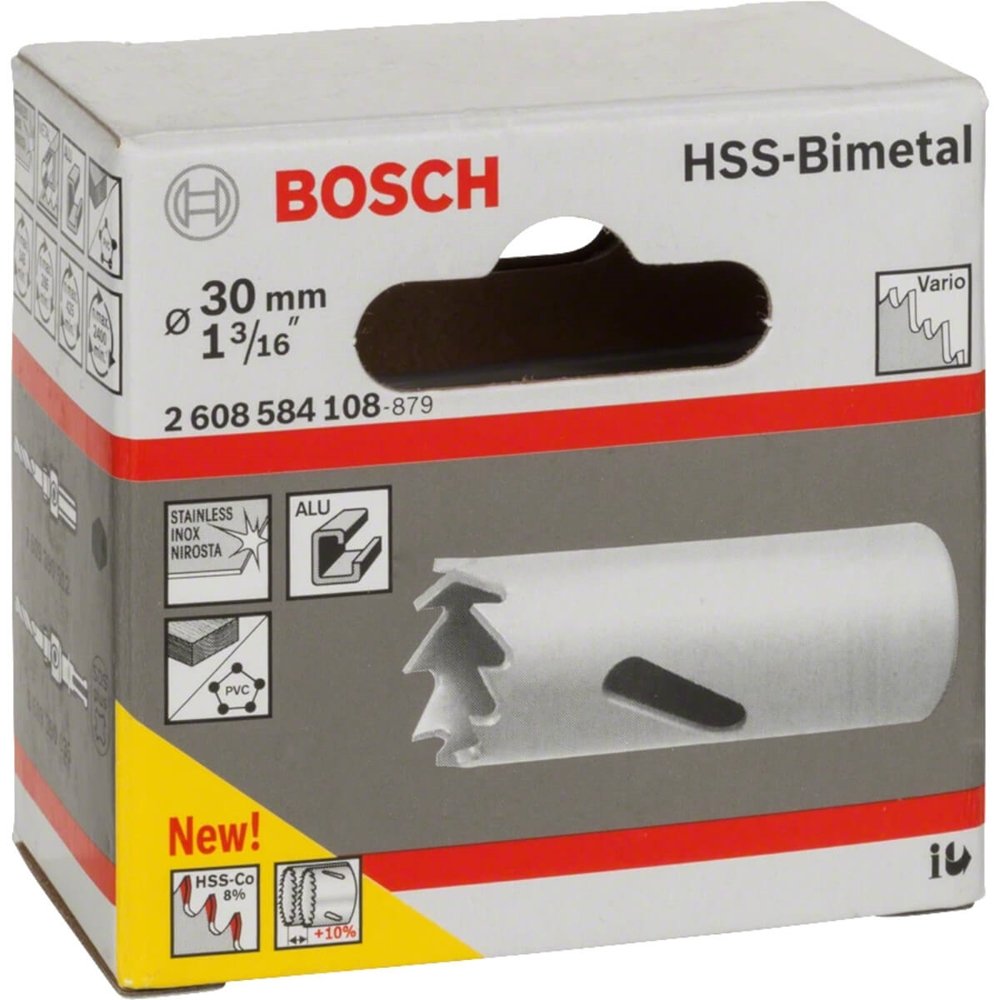 Serra Copo Bimetálica HSS com Cobalto 30mm - 1.3/16" - 2608584108 - BOSCH - 2