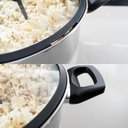 Ver mais imagens de Pipoqueira Aço Inox Fundo Triplo Tramontina Allegra 5,6l com Tampa de Vidro