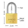 Cadeado em Latão Lt 20 C/ 2 Chaves - Pado - 4