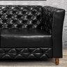 Estofado Chesterfield em Courissimo 2 Lugares Preto - 3