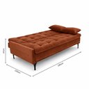 Ver imagem 6 de Sofá Cama Soraya 3 Lugares 195 cm em Chenile com Molas Ensacadas e Pés de Metal - Chenile Prime