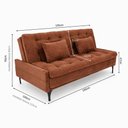 Ver imagem 5 de Sofá Cama Soraya 3 Lugares 195 cm em Chenile com Molas Ensacadas e Pés de Metal - Chenile Prime