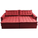 Ver imagem 6 de Sofá sem Caixa Retrátil Baú 1,80m Cama Inbox Secret Suede Velusoft Vermelho