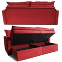 Ver imagem 7 de Sofá sem Caixa Retrátil Baú 1,80m Cama Inbox Secret Suede Velusoft Vermelho