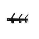 Ver imagem 1 de Cabideiro de Parede 3 Ganchos Metálico Moderno Cor:preto