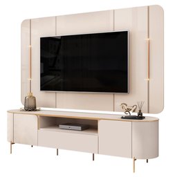 Rack com Painel para Tv de até 75 Polegadas Dj Móveis Areta 2 Portas - 4