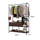 Ver imagem 3 de Módulo Closet 2 Gavetas 2 Nichos com Ganchos Tubular Sevilha Espresso Móveis