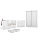 Ver imagem 1 de Dormitório Completo Infantil Tutto New 2 Portas de Correr, Cômoda, Berço Multifuncional Formare e Co