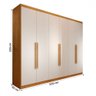 Guarda-roupa Casal Madalena 6 Portas 4 Gavetas 100% Mdf - Panorama Móveis - 5