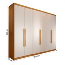 Ver imagem 6 de Guarda-roupa Casal Madalena 6 Portas 4 Gavetas 100% Mdf - Panorama Móveis