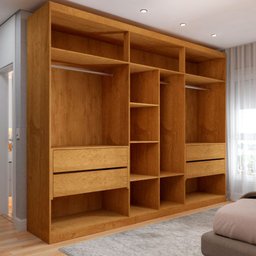 Guarda-roupa Casal Madalena 6 Portas 4 Gavetas 100% Mdf - Panorama Móveis - 3
