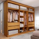 Ver imagem 5 de Guarda-roupa Casal Madalena 6 Portas 4 Gavetas 100% Mdf - Panorama Móveis