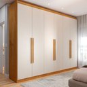 Ver imagem 1 de Guarda-roupa Casal Madalena 6 Portas 4 Gavetas 100% Mdf - Panorama Móveis