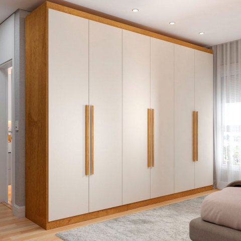 Guarda-roupa Casal Madalena 6 Portas 4 Gavetas 100% Mdf - Panorama Móveis