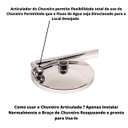 Ver imagem 6 de Ducha Redonda Articulada para Parede em Plastico Cromado 9 Polegadas Alta Vazão com Braço de Chuveir