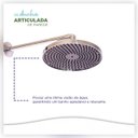 Ver imagem 7 de Ducha Redonda Articulada para Parede em Plastico Cromado 9 Polegadas Alta Vazão com Braço de Chuveir