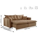 Ver imagem 3 de Sofa Cama e Reclinavel Lisboa 1,80m 03 Lugares Mola Ensacada Txr