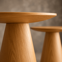 Ver imagem 2 de Kit 2 Mesas Cone Lateral Base Laminada em Madeira Natural Personal Art Design