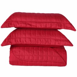 Kit Cobre Leito Dupla Face Micro Percal 200 Fios Casal com Porta Travesseiro:vermelho - 4