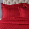 Kit Cobre Leito Dupla Face Micro Percal 200 Fios Casal com Porta Travesseiro:vermelho - 2