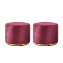 Ver imagem 2 de Kit 2 Puff Infantil Premium - Banquinho Redondo Estofado para Quarto, Sala Pés Anti-Umidade Marsala