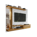 Ver imagem 3 de Painel para TV até 55 Polegadas com LED 160CMX136CM Prateleira de Vidro Denver Branco