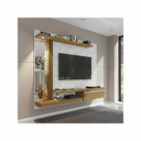 Ver imagem 4 de Painel para TV até 55 Polegadas com LED 160CMX136CM Prateleira de Vidro Denver Branco