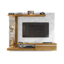 Ver imagem 7 de Painel para TV até 55 Polegadas com LED 160CMX136CM Prateleira de Vidro Denver Branco