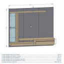 Ver imagem 5 de Painel para TV até 55 Polegadas com LED 160CMX136CM Prateleira de Vidro Denver Branco