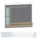 Ver imagem 4 de Painel para TV até 55 Polegadas 136cmx160cm LED Prateleira de Vidro Denver