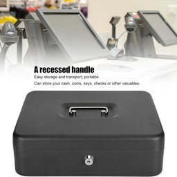 Gaveta Dinheiro Portatil Caixa Cofre Porta Joias Abertura Manual Chave Food Truck Cofre Loja Restaur - 6