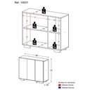 Ver imagem 4 de Gabinete Banheiro 3 Portas 90Cm Multimóveis V5031 Preto/Branco Preto/Branco