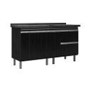 Ver imagem 1 de Gabinete Cozinha Nero 114 Cm Balcão Pia 2 Gavetas 100% Mdf:nero