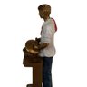 Escultura Estatueta Homem Gourmet Cozinhando Decorativo - 2