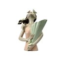 Ver imagem 4 de Escultura Estatueta Objeto Decorativo Mulher Em Poliresina Borboletas Rosa - 31x21,5x14,5cm