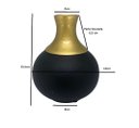 Ver imagem 2 de Vaso de Cerâmica Decorativo Colonial Vintage Preto Dourado Fort Line Vaso Cerâmico Decorativo Coloni