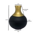 Ver imagem 2 de Vaso de Cerâmica Decorativo Colonial Vintage Preto Dourado Fort Line Vaso Cerâmico Decorativo Coloni